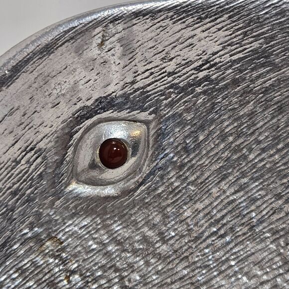 1990 ARTHUR COURT Briar Rabbit Divided 22" Bunny Tray Platter Red Carnelian Eye - Picture 2 of 10